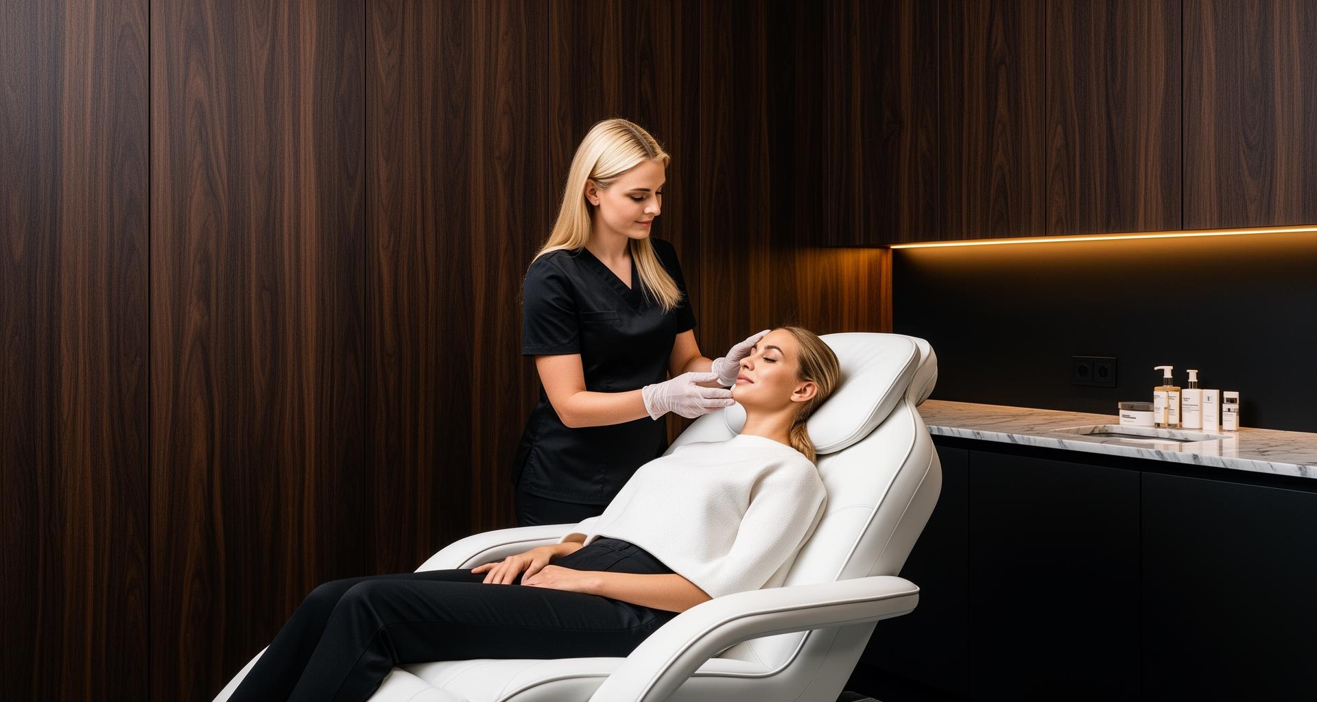 ReSculpt Aesthetics provider performing facial treatment